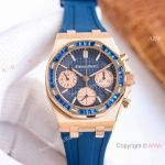 Super Clone Audemars Piguet ROO Blue Bezel watch 37mm Women